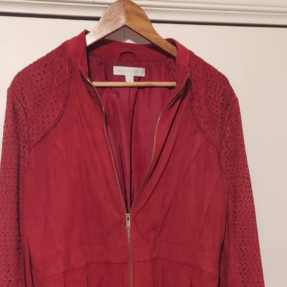 Suede leather jacket